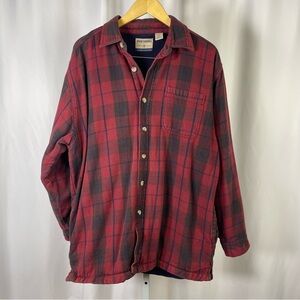 High Sierra Men's Large Plaid Fleece Shacket Barn Chore Coat Camp Hiking Camping